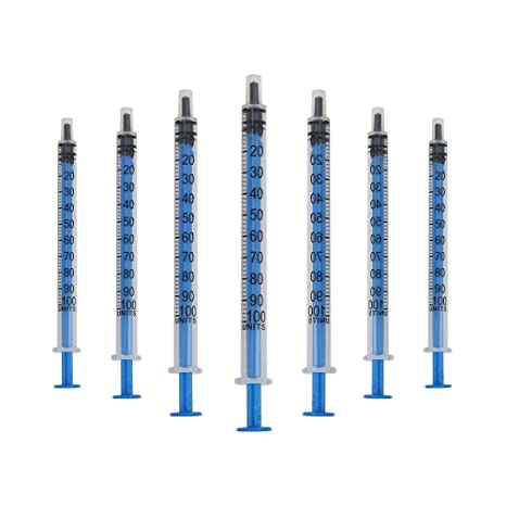 Shintop 100 Pack 1ml Syringe Measurement Oil Dispensing Syringe for Garden, Industrial Use (No Needles)