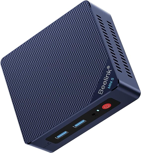 Beelink Mini PC, Mini S12 Pro Intel 12th Gen 4-Core N100(up to 3.4GHz), Mini Computer 16GB DDR4 RAM 500GB SSD, Desktop PC Dual HDMI 4K UHD/Gigabit Ethernet/BT5.2/Linux PC(Ubuntu)/HTPC/NAS