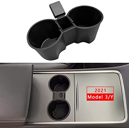 Cahant Tesla Model 3/Y Cup Holder Insert Container Bottle Stable Insert Silicone Cupholder stabilizer Compatiblez with 2021 Tesla Model 3 and Model Y