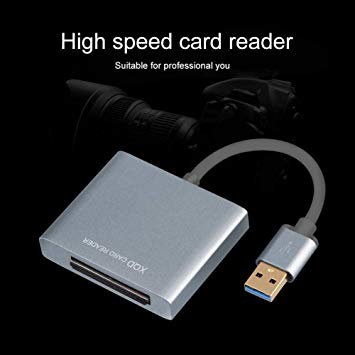 Misszhang-US High Speed Transfer 500MB/s USB 3.0 XQD 2.0 Card Reader Adapter for Sony Lexar Silver