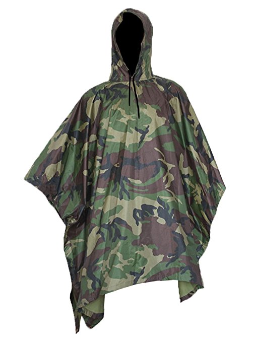 Vcansion Unisex Outdoor Products Ripstop Raincoat Poncho   Mylar Space Blankets