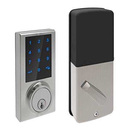 Signstek Smart Z-Wave Keypad Door Lock with Touchscreen Deadbolt Intelligent Electronic Door Locks Compatible with Alexa via SmartThings, Wink