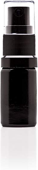 Infinity Jars 5 Ml (.17 fl oz) Black Ultraviolet Glass Fine Mist Spray Bottle 3-Pack