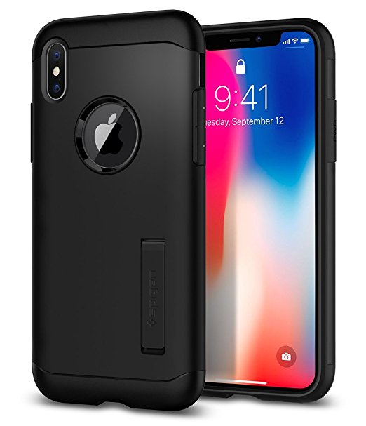 Spigen Apple iPhone X Slim Armor Case - Black