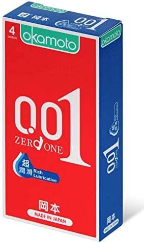 Okamoto 0.01 Rich Lubricative 4's Pack PU Condom Made in Japan