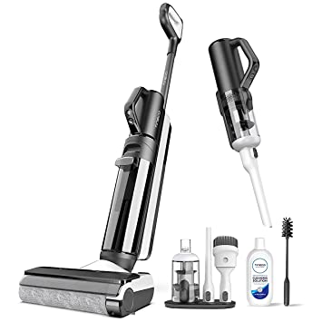 Tineco S5 Combo Cordless Vacuum Cleaner, One-Step Cleaning Mop for Sticky Messes and Pet Hair, Dry & Wet Cleaning Options, LCD Display, Smart App Enabled, Voice Control (Floor One S5 Combo) (Floor One S5 Combo)