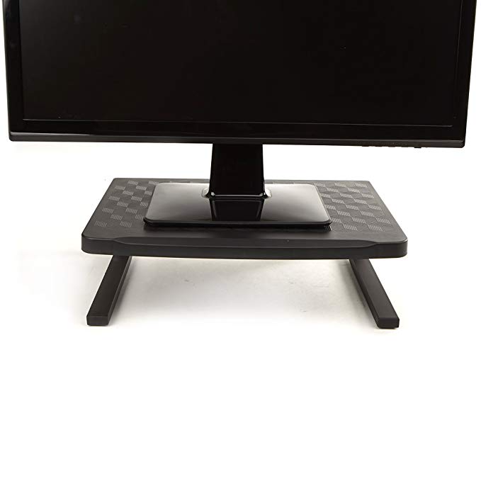 Mind Reader Metal Monitor Stand, Monitor Riser for Computer, Laptop, Desk, iMac, Dell, HP, Lenovo, Printer Stand, Black