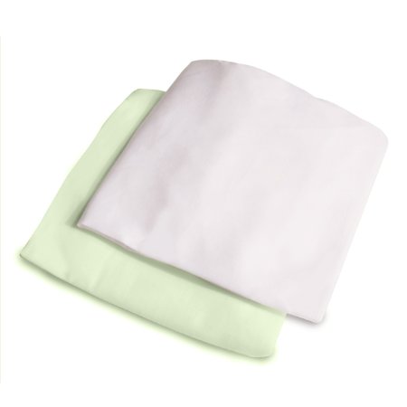 Summer Infant Playard Crib Sheet, Sage and White, 2 Count