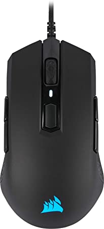 Corsair M55 RGB PRO, Ambidextrous Multi-Grip Optical Gaming Mouse (12400 DPI Optical Sensor, Lightweight, 8 Programmable Buttons, RGB Multi-Colour Backlighting) - Black