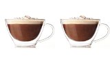 Lilys Home Glass Double Wall Cappuccino Mugs 13 Ounces - Set of 2