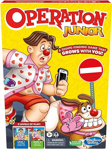 Hasbro Gaming Operation Junior Board Game for Preschoolers and Kids Ages 3 and Up