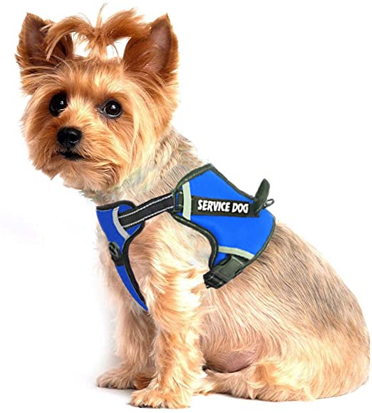 LMOBXEVL Service Dog Harness,No-Pull Dog Harness with Handle Adjustable Reflective Pet Dog in Training Vest Harness,Easy Control for Small Medium Large Breed Outdoor Walking Hiking