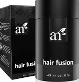 Art Naturals Hair Fusion - Black - Hair Building Fibers 25 Grams to fill Thinning Sparse or Balding Areas - Made of natural colored Keratin Fibers that blend undetectable into existing hair
