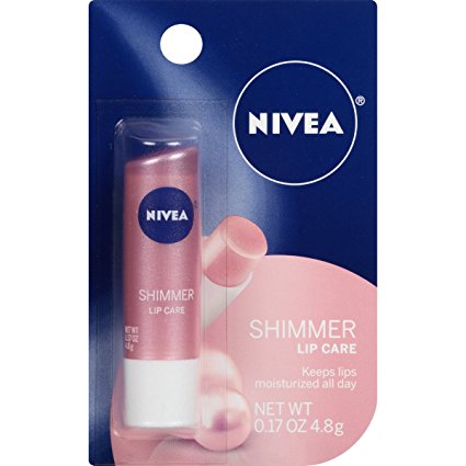 NIVEA Shimmer Lip Care 0.17 Ounce Carded Pack (Pack of 6)