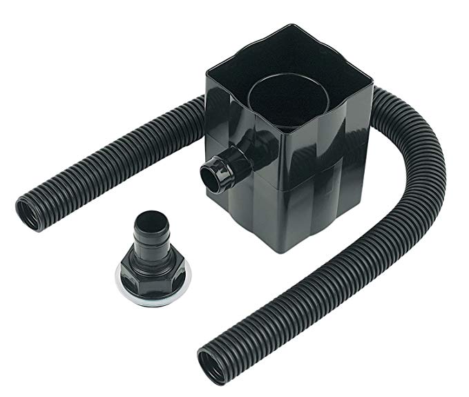 FloPlast Black Rainwater Diverter Connects To 65mm Square and 68mm Round Downpipe Black