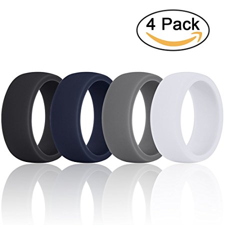 Silicone Wedding Ring Designed for Everyday Use Safe Silicone Wedding Band Comfort Fitness Exercise Weight Training Running Active Lifestyle Rubber Ring Perfect Fit Wedding Bands for Men