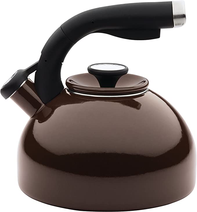 Circulon Morning Bird Whistling Kettle/Stovetop Teakettle/Tea Pot, 2 Quart, Chocolate