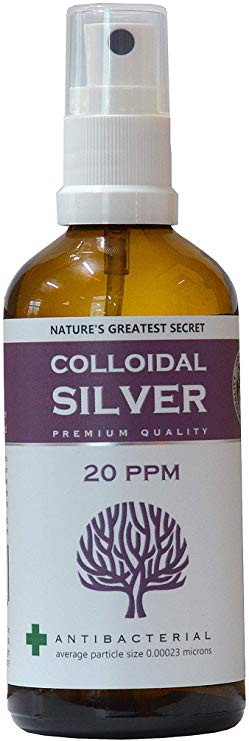 Premium Quality Colloidal Silver 20 ppm Spray 100ml High pH 9.0