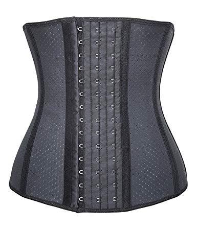 YIANNA Women's Underbust Latex Sport Girdle Waist Trainer Corsets Hourglass Body Shaper