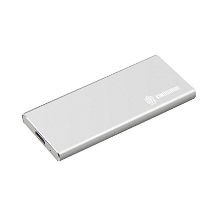 KINGSHARE USB Type C 3.0 External SSD Enclosure Case for mSATA SSD-Silver