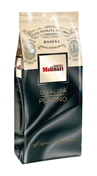 Caffe' Molinari Platino Espresso Beans 1Kg. bag (2.2lb)