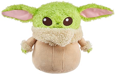 Star Wars Grogu Soft ‘N Fuzzy Plush, Fan Favorite Character, Push Hand & It Makes Noises, Collectible Gift for Fans, Collectors & Kids 3 Years & Up