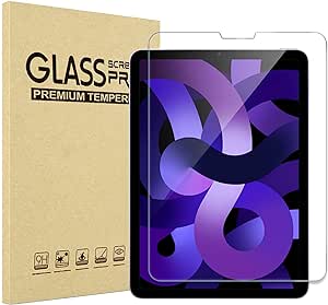 ProCase 1 Pack Screen Protector for iPad Air 5th 2022 / iPad Air 4th 2020 / iPad Pro 11 4th 2022/ 3rd 2021/ 2nd 2020/ 1st 2018, Tempered Glass for 10.9 iPad Air 5 4 / iPad Pro 11" 4 3 2 1 Gen