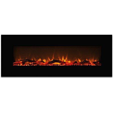 Elite Flame Ashford 50" Electric Wall Mounted Fireplace Black