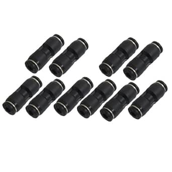 uxcell 10 Pcs Air Pneumatic 4mm to 4mm Straight Push in Connectors Quick Fittings