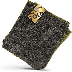 REISHUNGER Nori Algenblätter in GOLD-Qualität - 10 Blatt à 2,8g - Ideal für Maki Sushi - Intensiver Geschmack und besonders reißfest