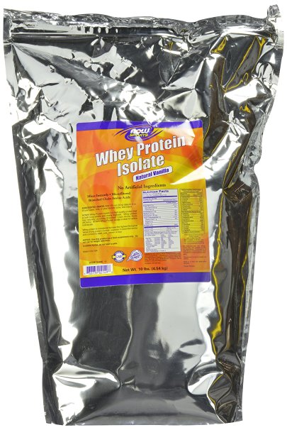 Now Foods Whey Protein Isolate Nutritional Supplement, Vanilla, 10 Pound