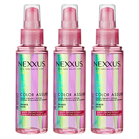 Nexxus Color Assure Pre Wash Primer, for Color Treated Hair 3.3 oz, 3 count