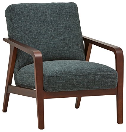 Rivet Huxley Mid-Century Accent Chair, Marine Blue