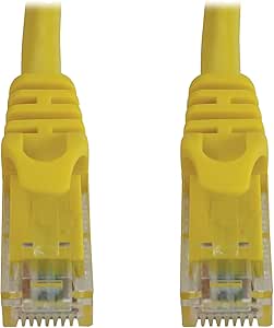 Tripp Lite Cat6a 10G Ethernet Cable, Snagless Molded UTP Network Patch Cable (RJ45 M/M), Yellow, 50 Feet / 1.5 Meters, Manufacturer's Warranty (N261-050-YW)