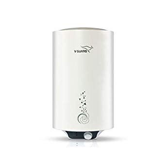 V-Guard Water Heater Victo 10 Litres - Free Installation With Inlet And Outlet Pipes,White