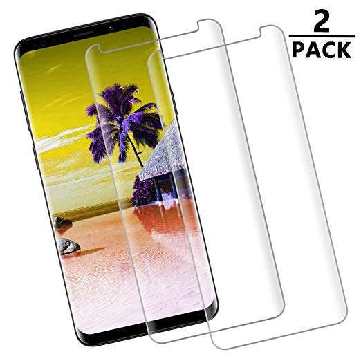 [2 - Pack] S9 Plus Screen Protector,[9H Hardness][Anti-Fingerprint][Ultra-Clear][Bubble Free] Tempered Glass Screen Protector Compatible with Samsung Galaxy S9 Plus