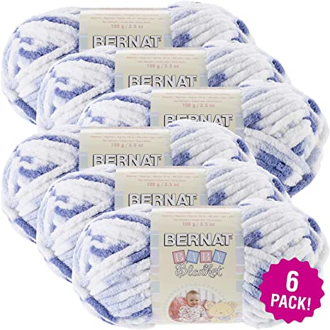 Bernat 97683 Little Denim Print, Baby Blanket Yarn, Multipack of 6, 6 Pack