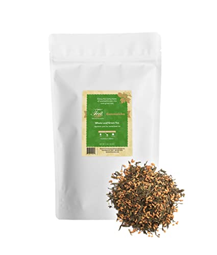 Heavenly Tea Leaves Genmaicha Green Tea, Bulk Loose Leaf Tea, 1 Lb. Resealable Pouch, 2 oz.