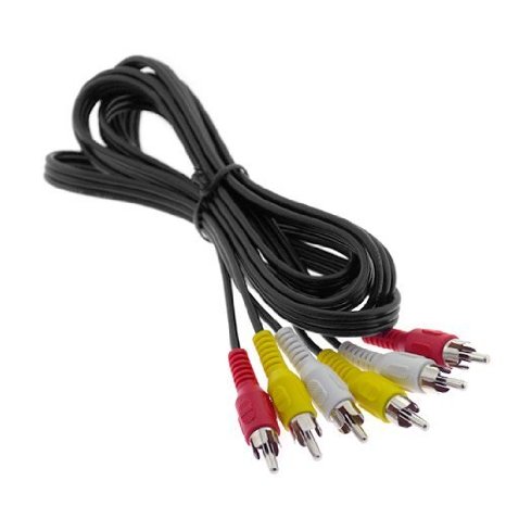 C&E Premium 3 RCA Audio Video Composite Cable 6 Feet Black, VF-34-RCA-RCA-CBLE-06-4