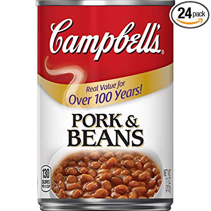 Campbell's Canned Pork & Beans, 11 Ounce Can, Pack of 24