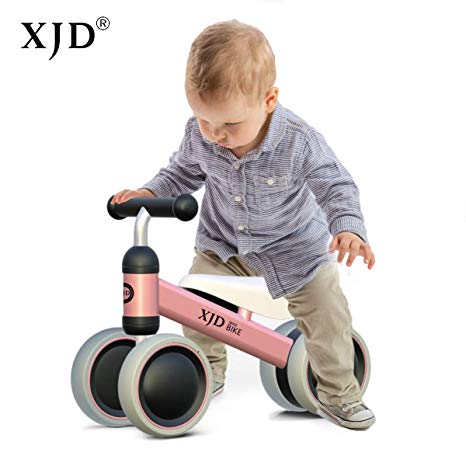 XJD Baby Balance Bikes Bicycle Children Walker Toddler Bike 10-24 Months Toys for 1 Year Old No Pedal Infant 4 Wheels First Birthday Gift Bike