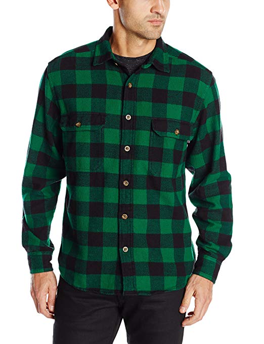 Woolrich Men's Oxbow Bend Plaid Flannel Shirt - 100% Cotton