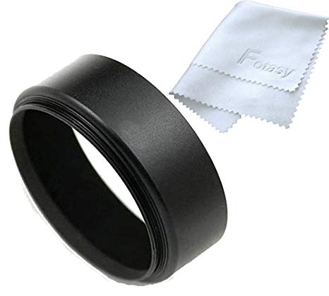 Fotasy Metal 52mm Lens Hood for Nikkor AF 35mm f/2 35mm f/1.4 Nikkor 50mm f/1.8 50mm f/1.4 Lens, 52mm Lens Hood for Canon Fuji Leica Leitz Olympus Panasonic Pentax Sony Lens, Screw-in Design