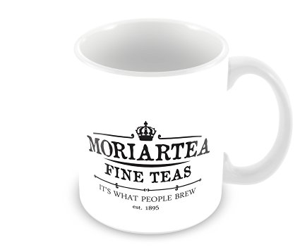 Geek Details Moriartea Fine Teas Coffee Mug, 11 oz, White