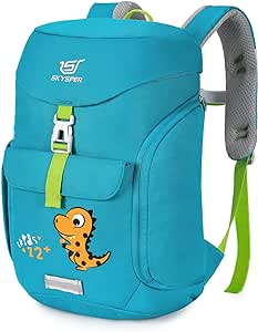 SKYSPER Kids Backpack 12L Small Kids Travel Backpack Children Kindergarten Daypack for Girls Boys Kid School Back Pack for Daytrip Outdoor Camping (Green)