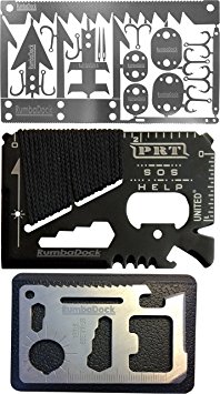 Survival MultiTool Card (3 TOOL PACK) Bug Out Bag CampingTool: 3 Best Multi tools for Camping and Wilderness Survival Preppers Gear; Fishing Camping Hiking Hunting Emergency Kit: