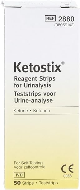 Ketostix Reagent Strips for Urinalysis, Ketone Test - 50 ea