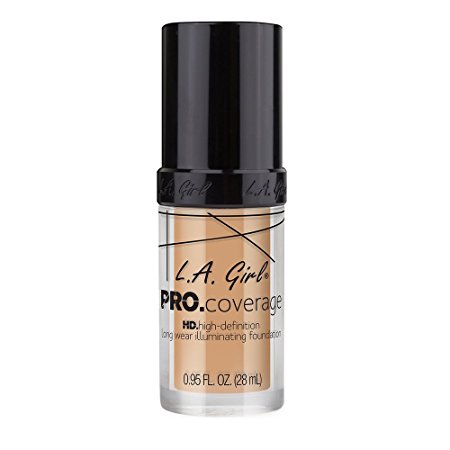 L.A. Girl Pro Coverage Liquid Foundation, Natural, 0.95 Fluid Ounce
