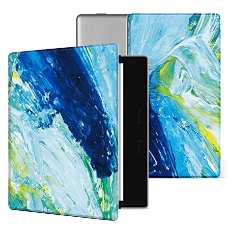 Ayotu Colorful Case for Kindle Oasis-(9th Gen, 2017 Release Only) Lightweight Premium PU Leather Cover with Auto Wake/Sleep, Strong Adsorption for All-New 7’’Kindle Oasis Case,KO-09 The Oil Painting