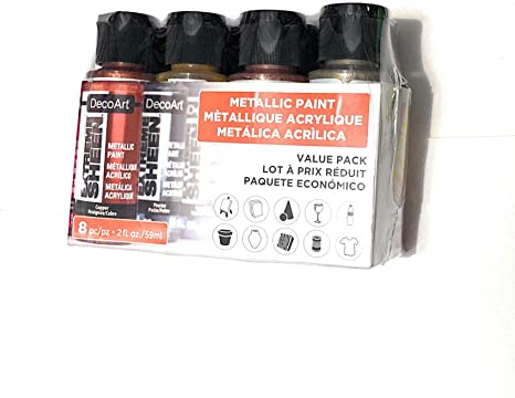DecoArt Extreme Sheen Metallic Paint 8 Pack of Paints